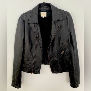 Billy Reid black leather moto jacket. Retails for $1,298. Pet and smoke free.